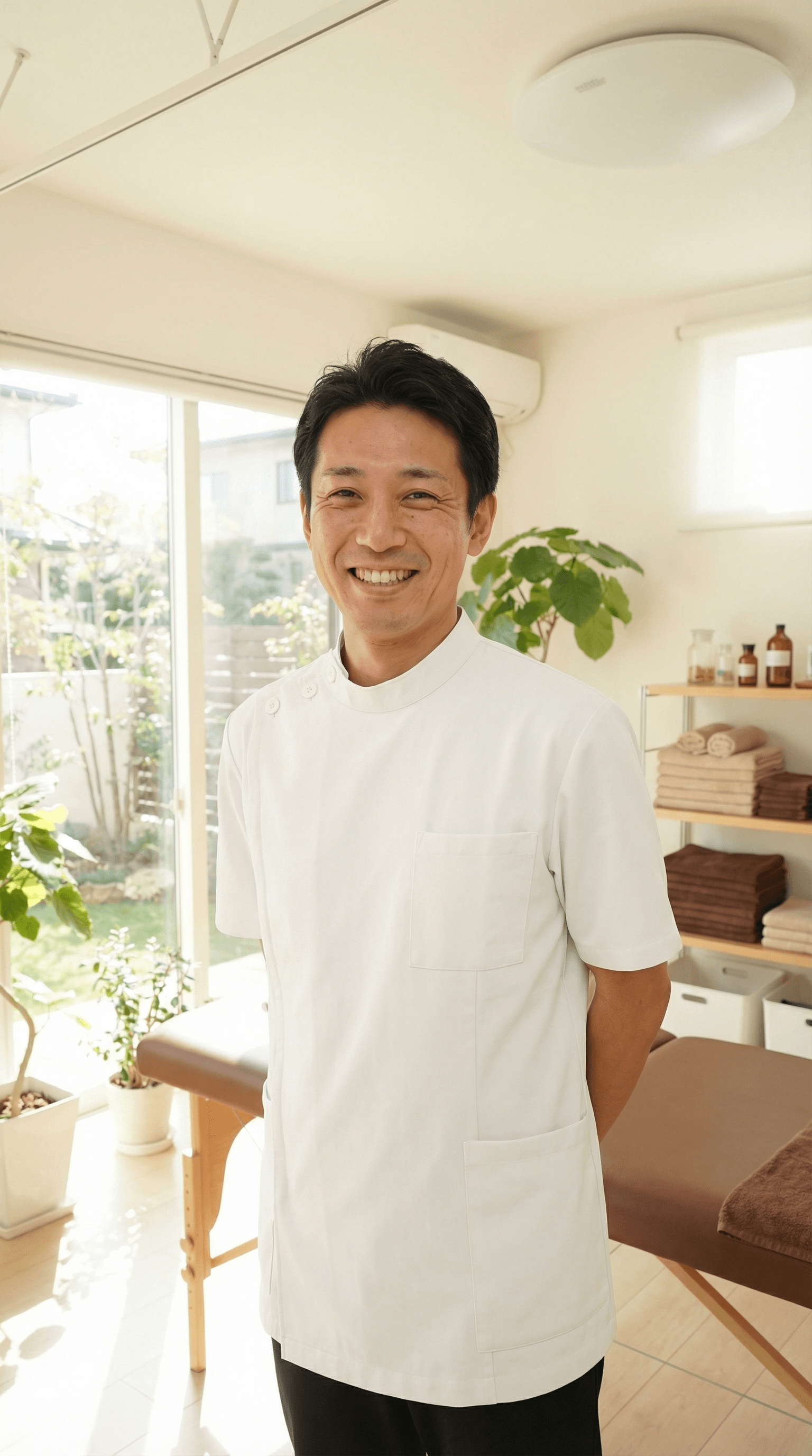 施術後：体軸が整い美しい姿勢になった状態のイメージ